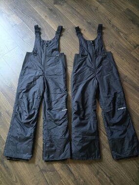 Outdoor Gear Kid's Black Snow Bibs (Set) - Insulated Ski Overalls